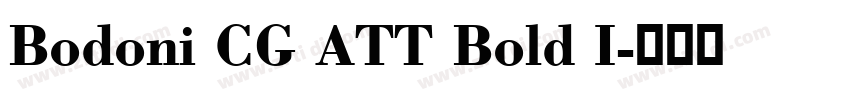 Bodoni CG ATT Bold I字体转换